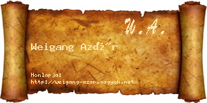 Weigang Azár névjegykártya